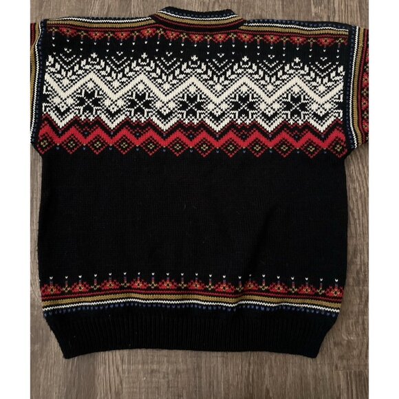 Dale of Norway Wool Sweater Womens Size 12 Fair Isle USA Olympic Tag Snowflake - Picture 5 of 12